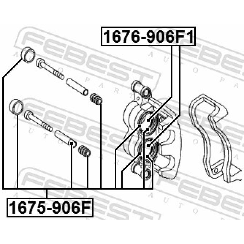 Piston, étrier de frein FEBEST 1676-906F1 - Visuel 1