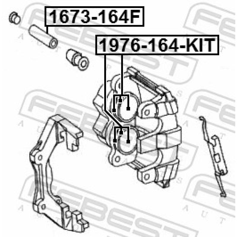 Piston, étrier de frein FEBEST 1976-164F-KIT - Visuel 1