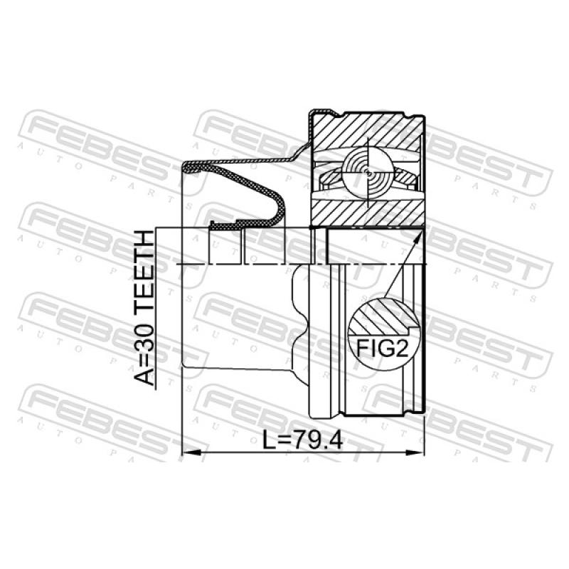 Joint, arbre longitudinal FEBEST 2011-NITSHA - Visuel 2