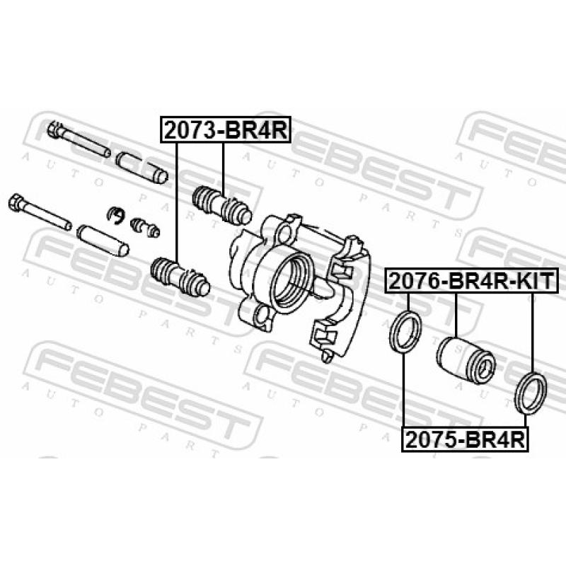 Kit de réparation, étrier de frein FEBEST 2075-BR4R - Visuel 1