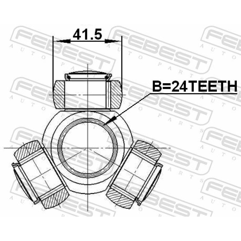 Trépied, arbre de commande FEBEST 2116-TC718TDCI - Visuel 2