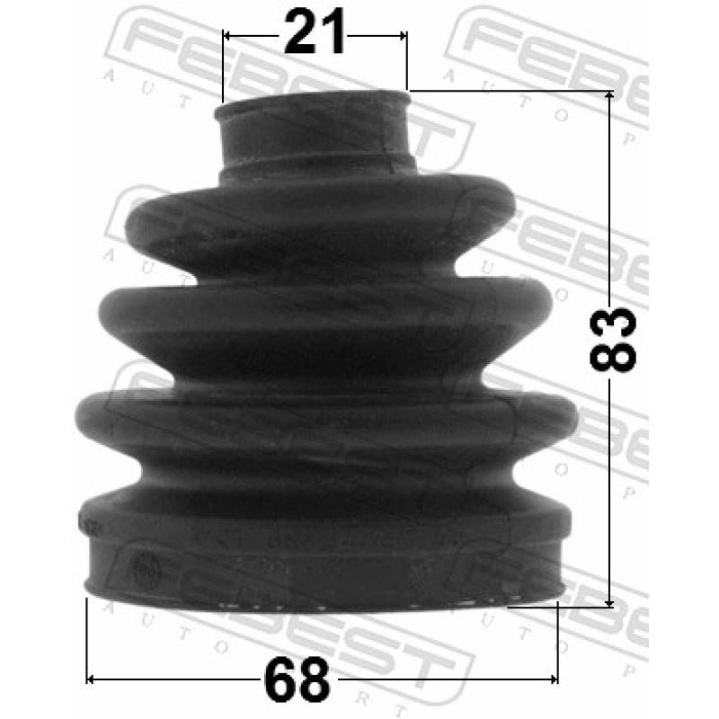 Joint-soufflet, arbre de commande FEBEST 2117-CBK - Visuel 2