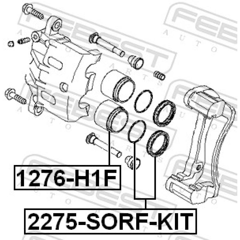 Kit de réparation, étrier de frein FEBEST 2275-SORF-KIT - Visuel 2