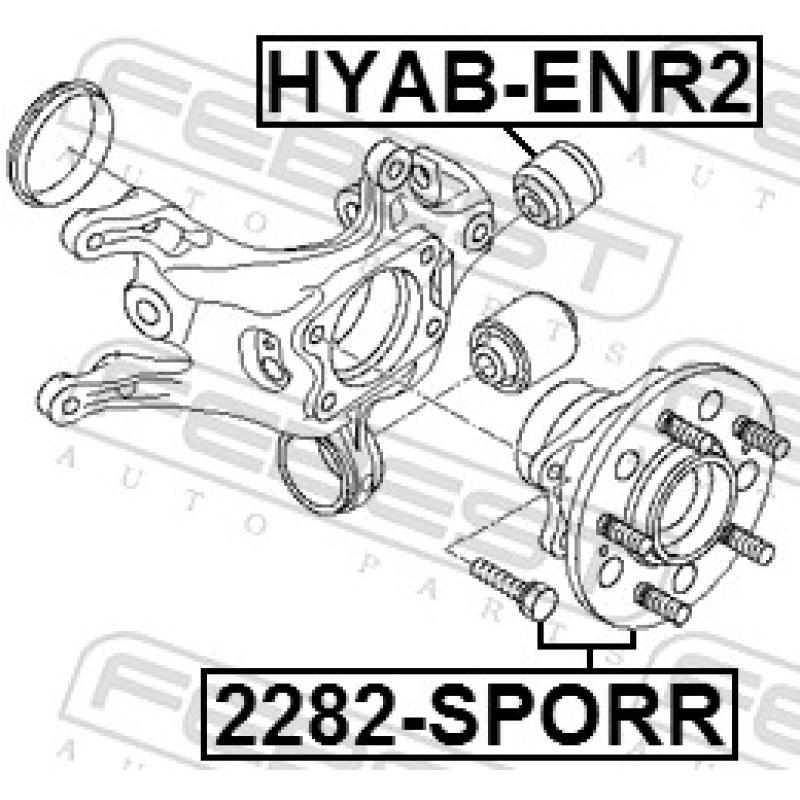 Moyeu de roue arrière FEBEST 2282-SPORR - Visuel 2