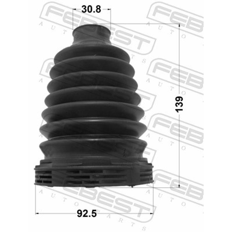 Soufflets de cardan avant FEBEST 2315-T5ATT - Visuel 1