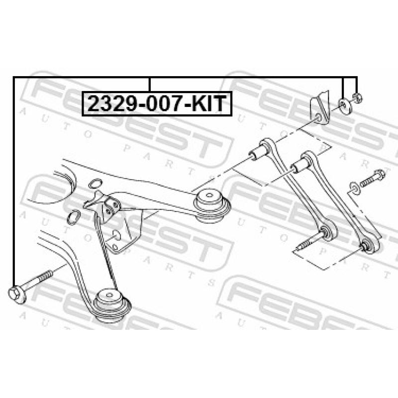 Vis de correction du carrossage FEBEST 2329-007-KIT - Visuel 2