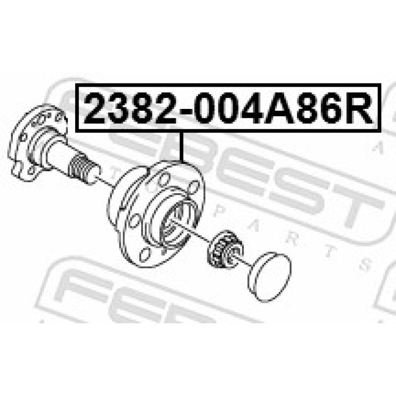 Moyeu de roue arrière FEBEST 2382-004A86R - Visuel 2