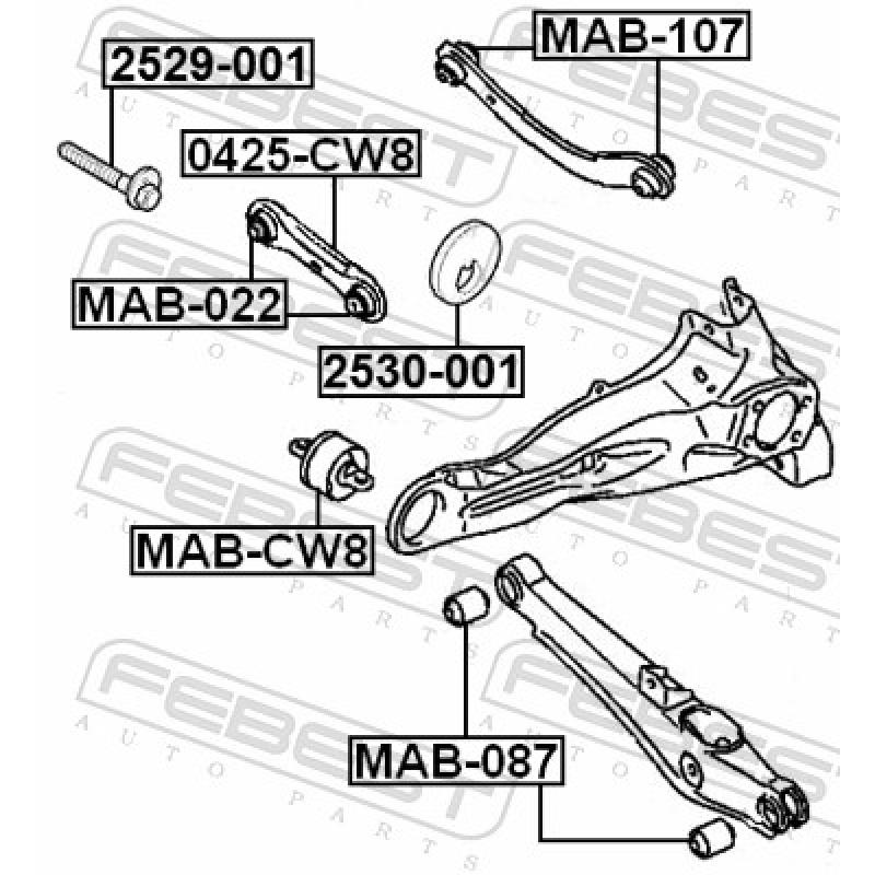 Coquille Caster, corps d'essieu FEBEST 2530-001 - Visuel 1