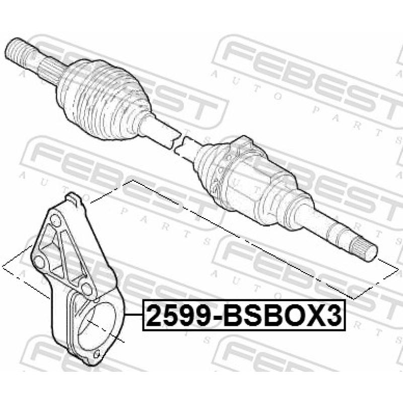 Douille entretoise, arbre de transmission à cardans FEBEST 2599-BSBOX3 - Visuel 2