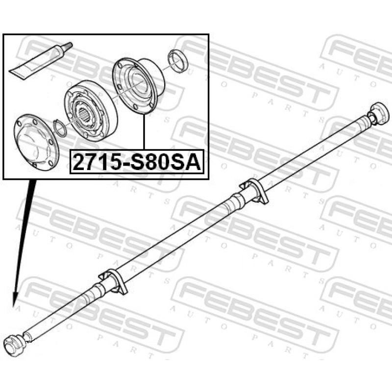 Joint-soufflet, arbre de commande FEBEST 2715-S80SA - Visuel 1