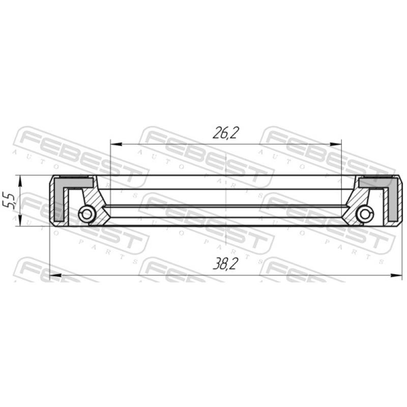 Kit de réparation, crémaillière de direction FEBEST 95FAY-28380606X - Visuel 1