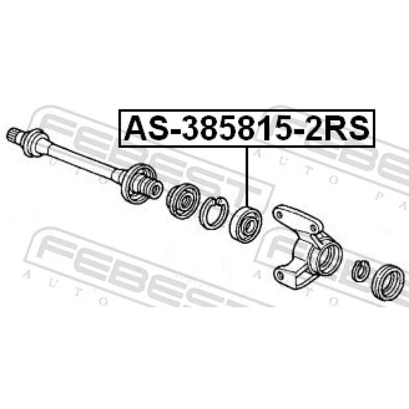 Palier, arbre moteur FEBEST AS-385815-2RS - Visuel 2