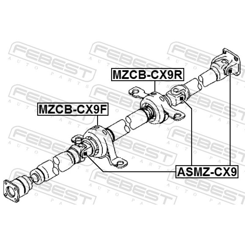 Joint, arbre longitudinal FEBEST ASMZ-CX9 - Visuel 2