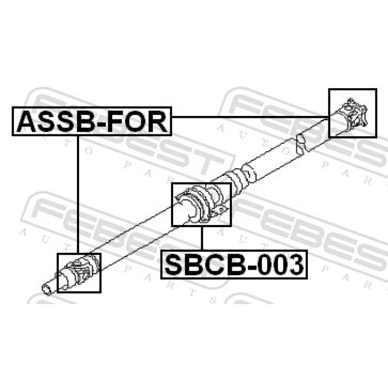 Joint, arbre longitudinal FEBEST ASSB-FOR - Visuel 2