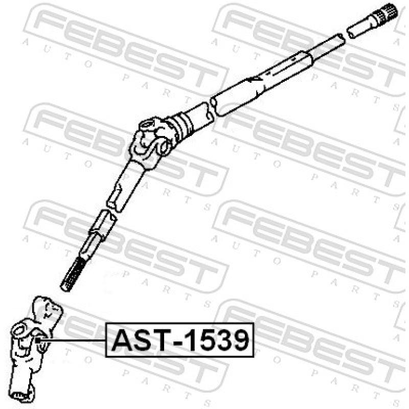 Joint, arbre de direction FEBEST AST-1539 - Visuel 2