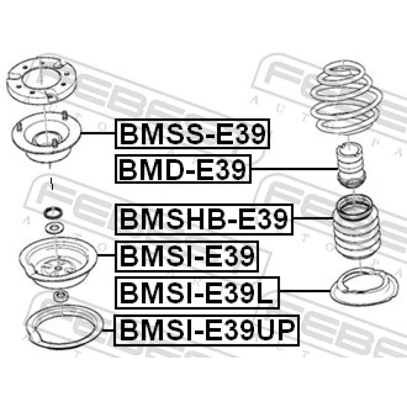 Patin de ressort FEBEST BMSI-E39L - Visuel 1