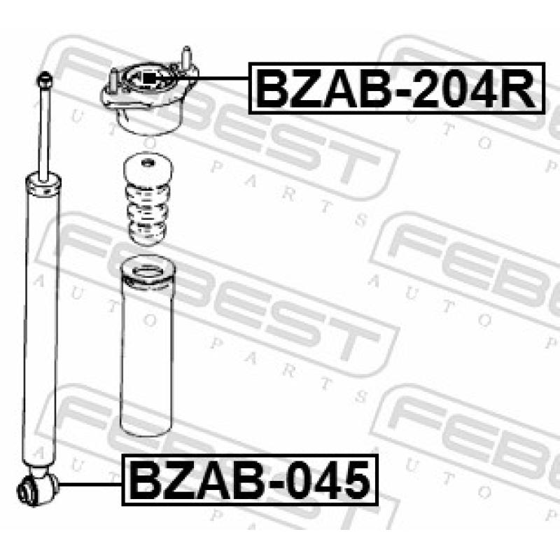 Douille, amortisseur FEBEST BZAB-204R - Visuel 1