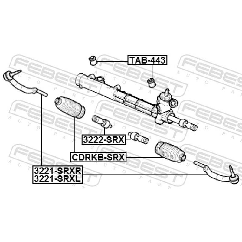Joint-soufflet, direction FEBEST CDRKB-SRX - Visuel 1