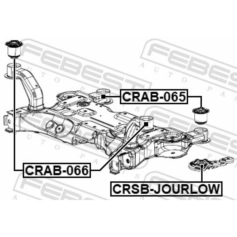 Suspension, corps de l'essieu FEBEST CRAB-066 - Visuel 1