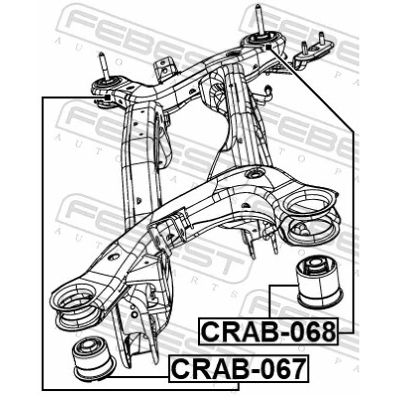 Suspension, corps de l'essieu FEBEST CRAB-067 - Visuel 1