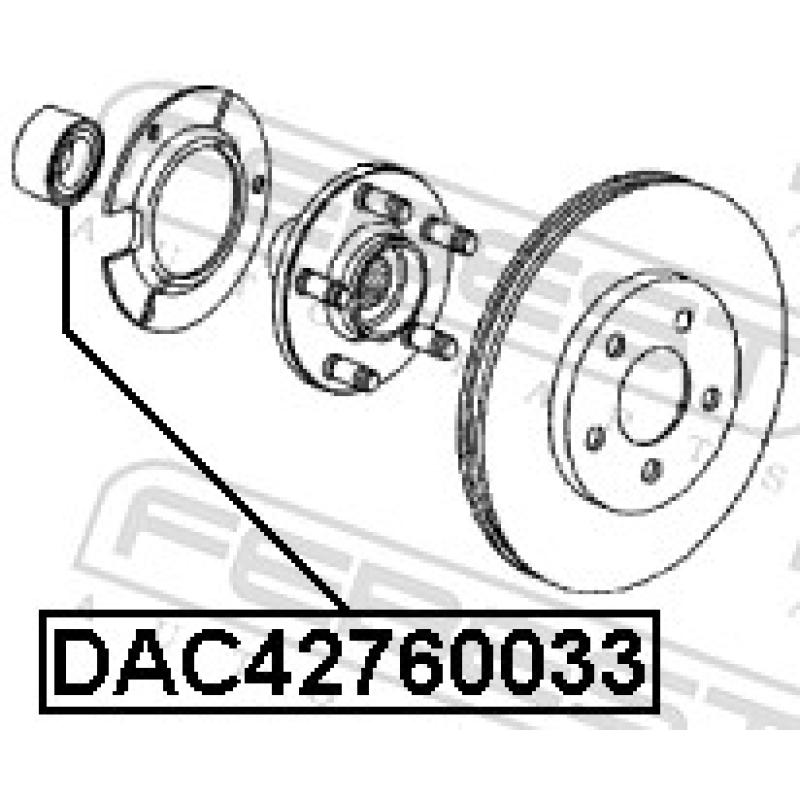 Roulement de roue avant FEBEST DAC42760033 - Visuel 2