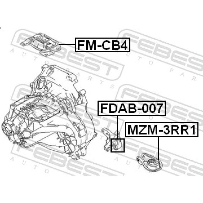 Suspension, boîte automatique FEBEST FDAB-007 - Visuel 2