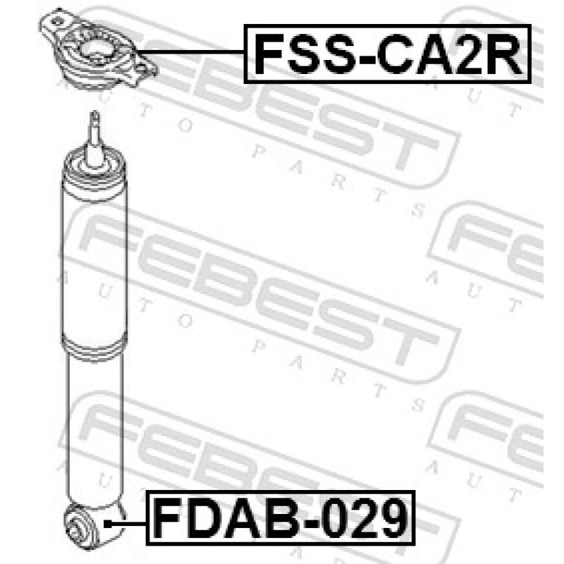 Douille, amortisseur FEBEST FDAB-029 - Visuel 1