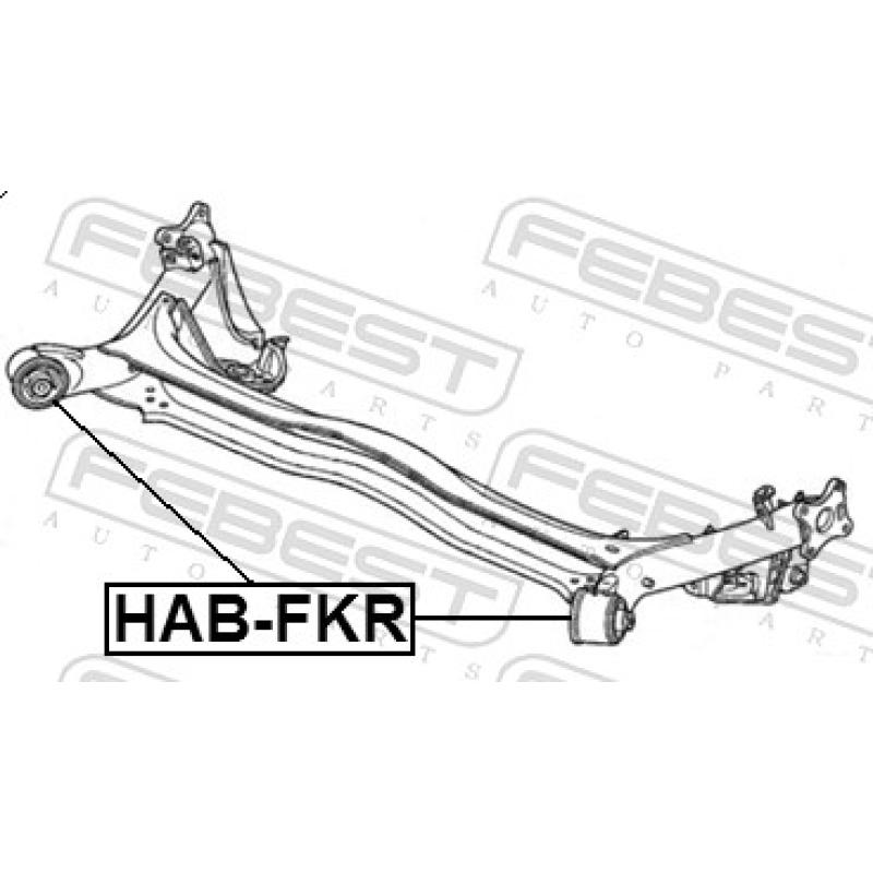 Silent bloc de suspension (train arrière) FEBEST HAB-FKR - Visuel 2