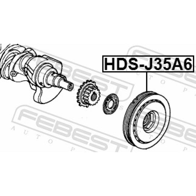 Poulie, vilebrequin FEBEST HDS-J35A6 - Visuel 2