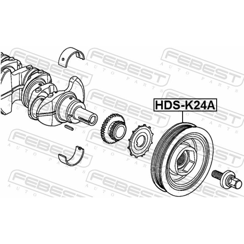 Poulie, vilebrequin FEBEST HDS-K24A - Visuel 2