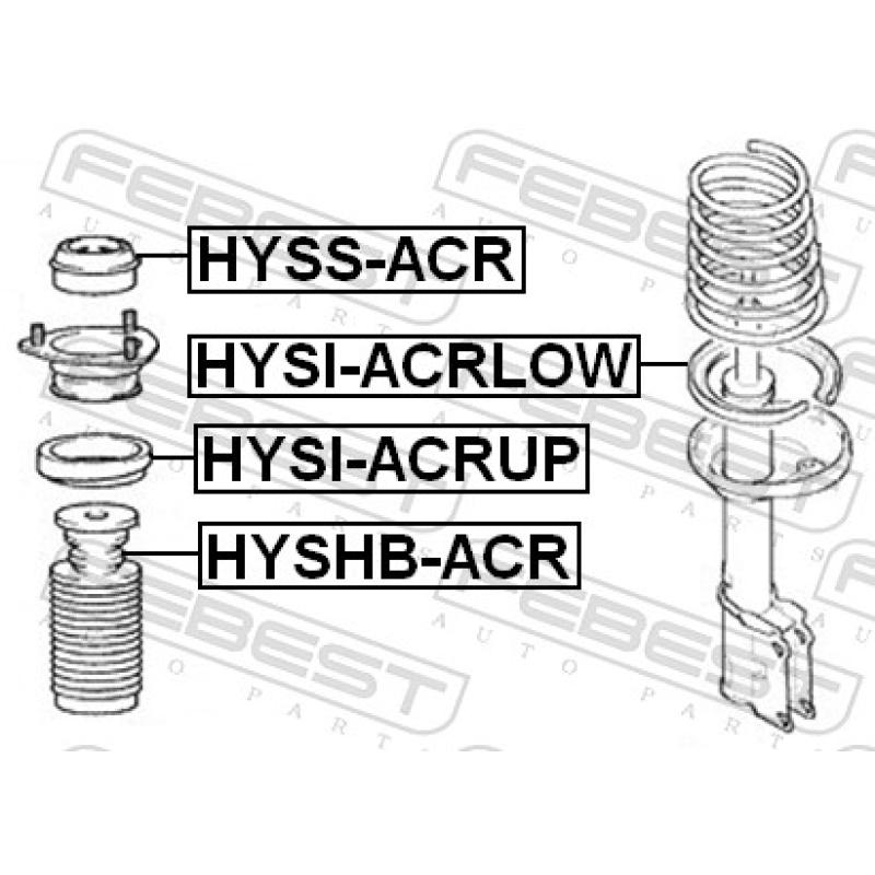 Patin de ressort FEBEST HYSI-ACRLOW - Visuel 2