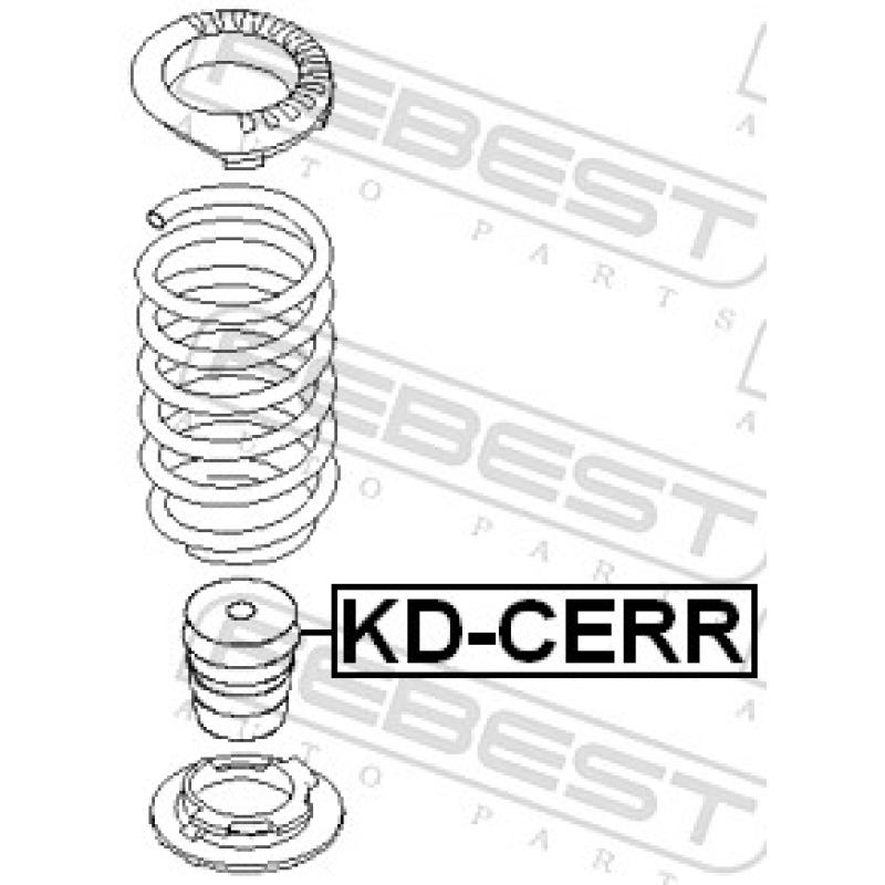 Butée élastique, suspension FEBEST KD-CERR - Visuel 2