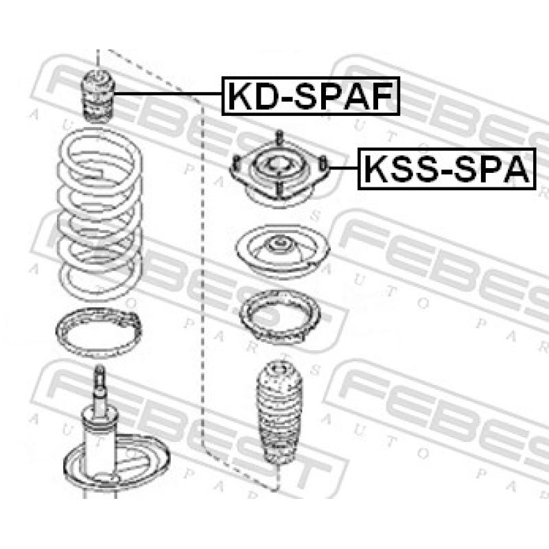 Butée élastique, suspension FEBEST KD-SPAF - Visuel 2