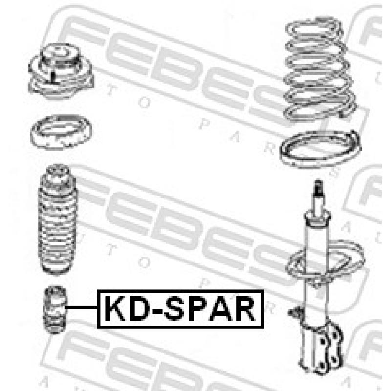 Butée élastique, suspension FEBEST KD-SPAR - Visuel 1
