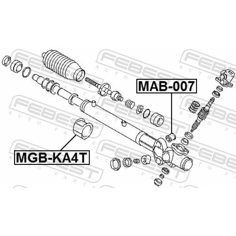 Suspension, crémaillière de direction FEBEST MAB-007 - Visuel 2