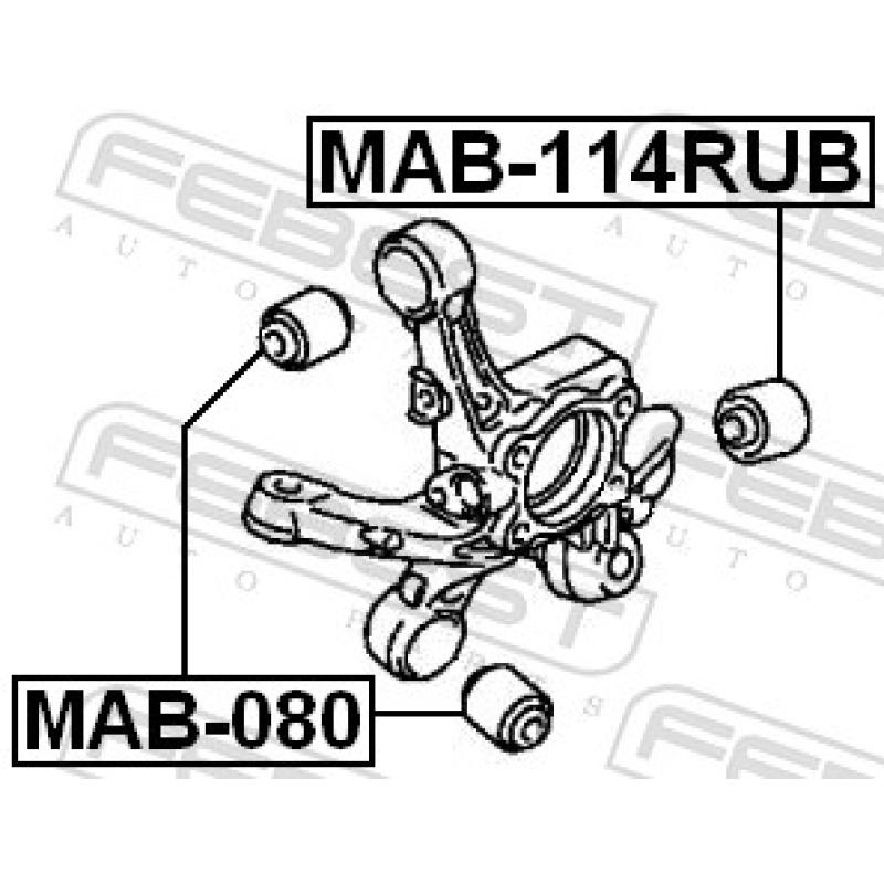 Douille de palier, bras transversal FEBEST MAB-114RUB - Visuel 2