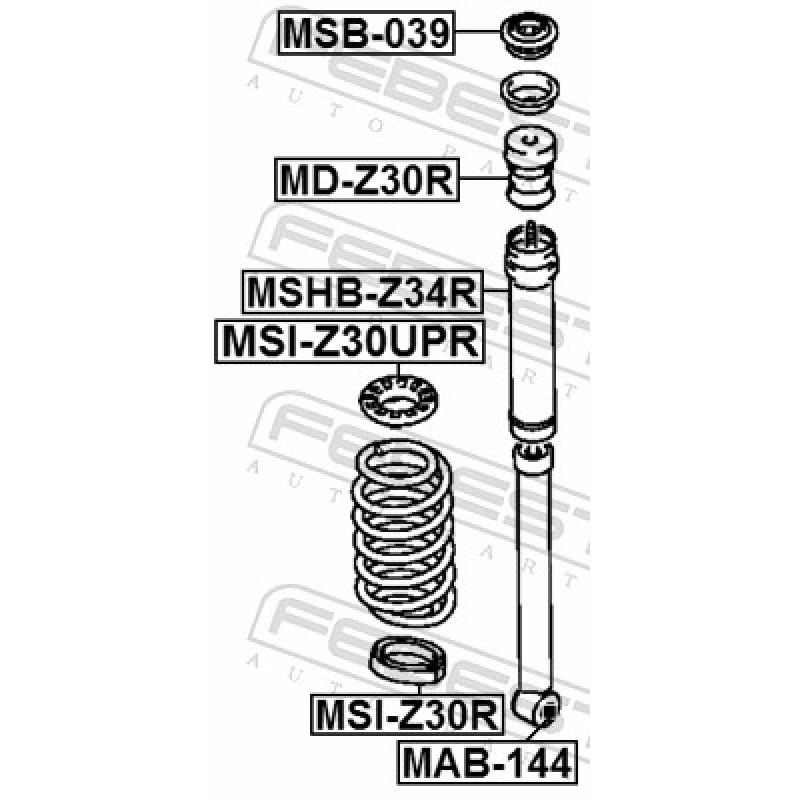 Douille, amortisseur FEBEST MAB-144 - Visuel 2