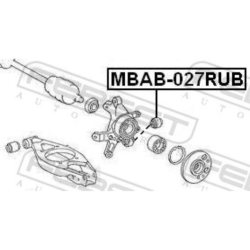 Douille de palier, bras transversal FEBEST MBAB-027RUB - Visuel 1