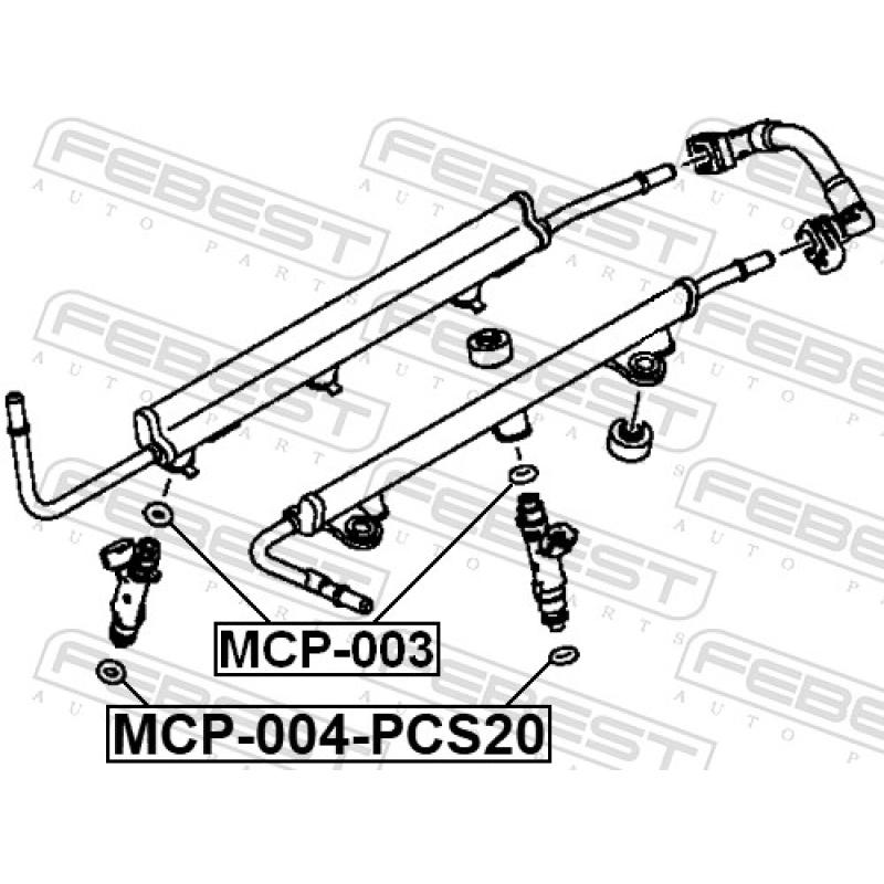 Bague d'étanchéité, injecteur FEBEST MCP-004-PCS20 - Visuel 2