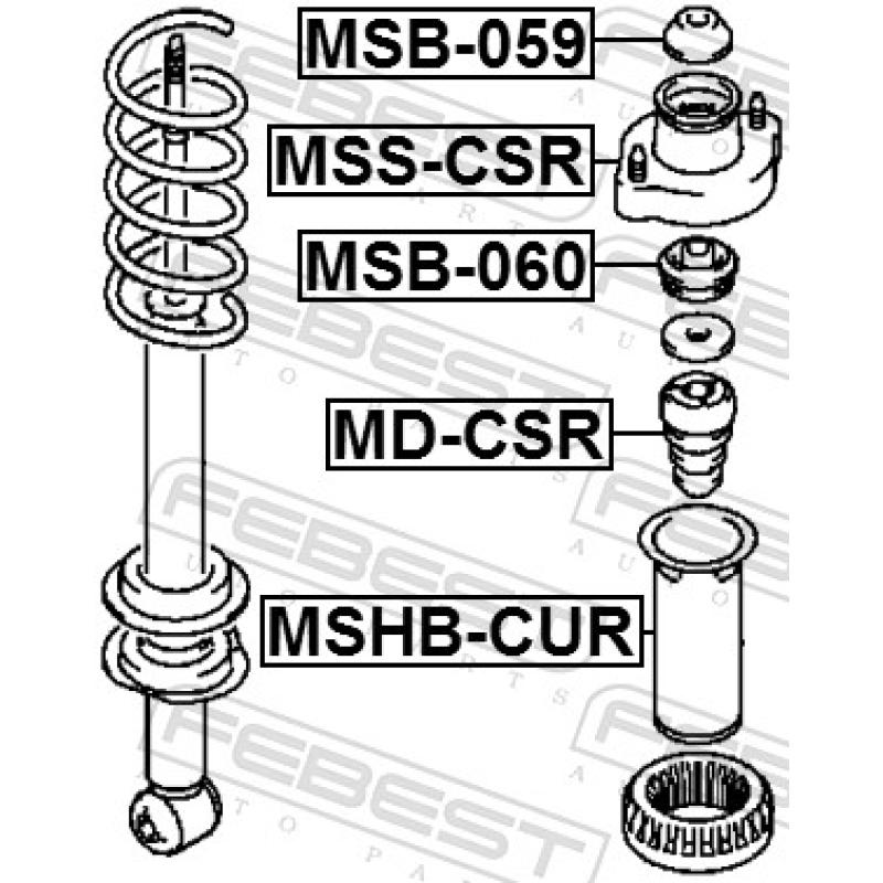 Butée élastique, suspension FEBEST MD-CSR - Visuel 1