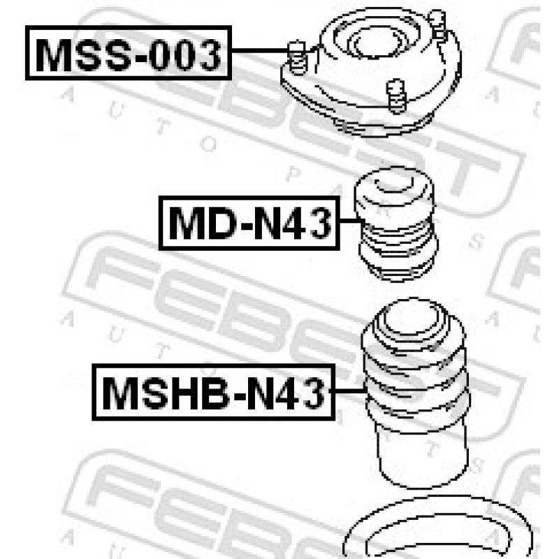 Butée élastique, suspension FEBEST MD-N43 - Visuel 2