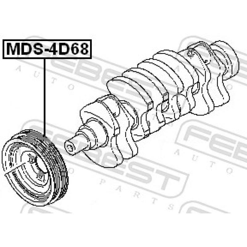Poulie, vilebrequin FEBEST MDS-4D68 - Visuel 1