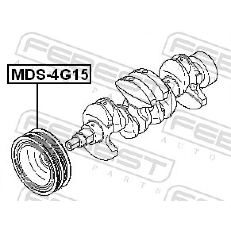 Poulie, vilebrequin FEBEST MDS-4G15 - Visuel 1