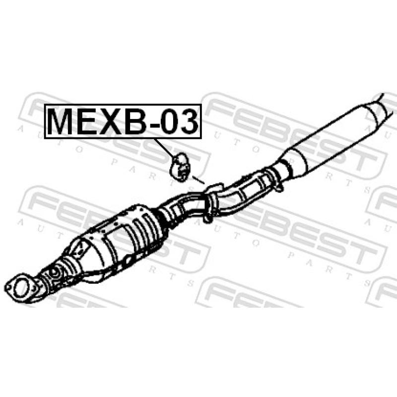 Suspension, tuyau d'échappement FEBEST MEXB-03 - Visuel 2