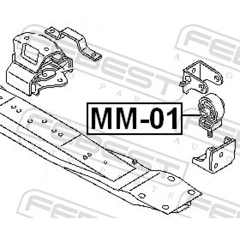Suspension, boîte de transfert FEBEST MM-01 - Visuel 2