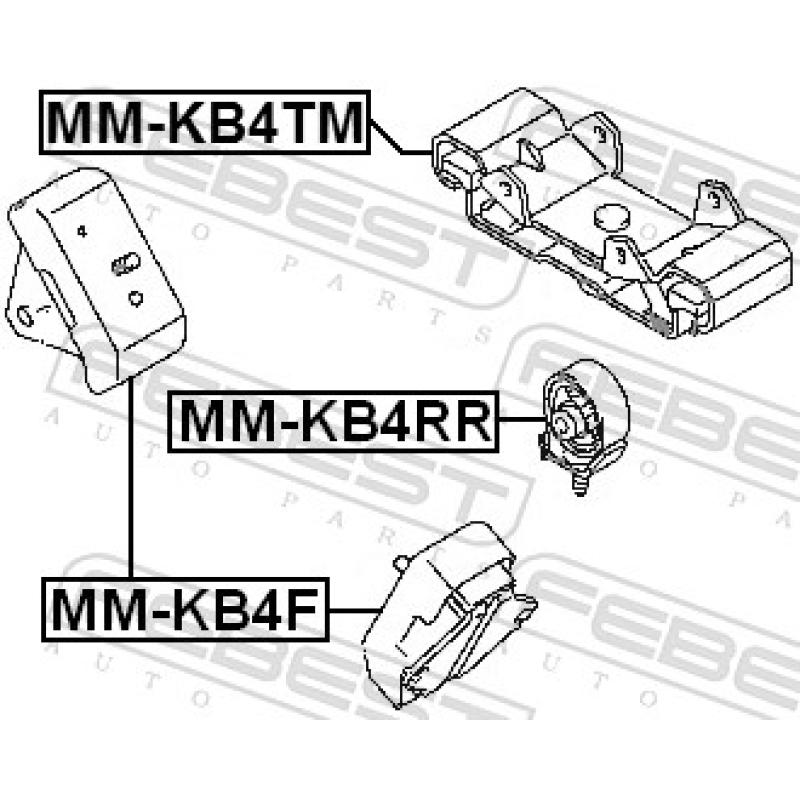 Suspension, boîte de vitesse manuelle FEBEST MM-KB4TM - Visuel 2