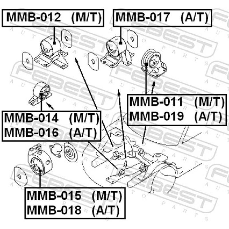 Support moteur FEBEST MMB-018 - Visuel 1