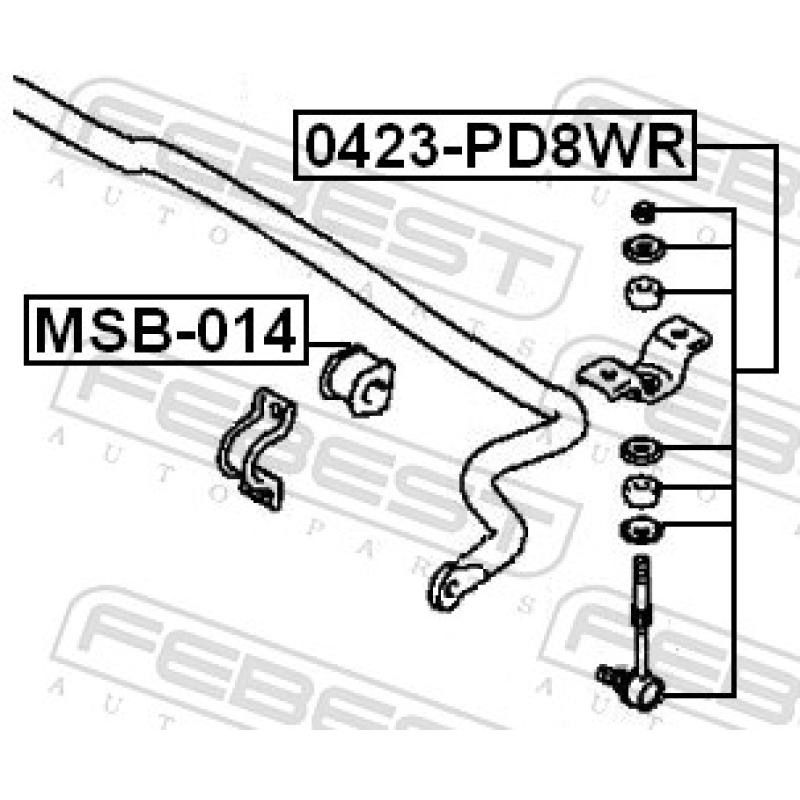 Suspension, stabilisateur FEBEST MSB-014 - Visuel 1