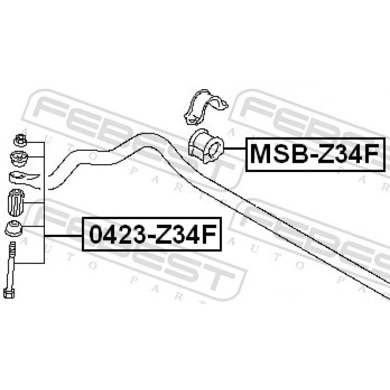 Suspension, stabilisateur FEBEST MSB-Z34F - Visuel 2