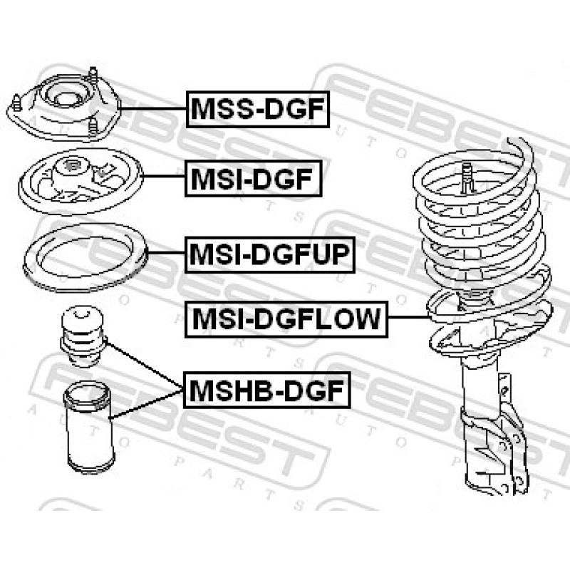 Patin de ressort FEBEST MSI-DGFUP - Visuel 1